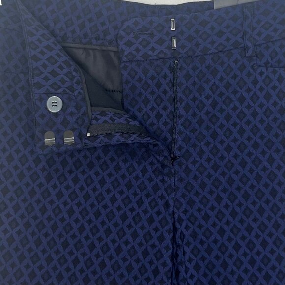 Mario Serrani Italy Pants Womens Size 2 Blue Black New Stretch Tummy Control - Picture 5 of 10